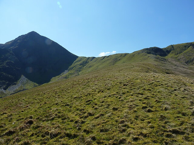 Uphill towards Foel Goch