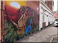 Wills Street, Lozells, with mural