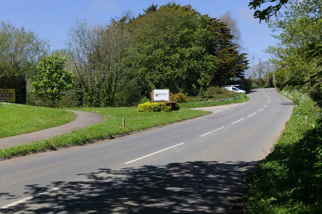 Road junction near Duchy College