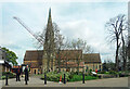 Crane behind the Church