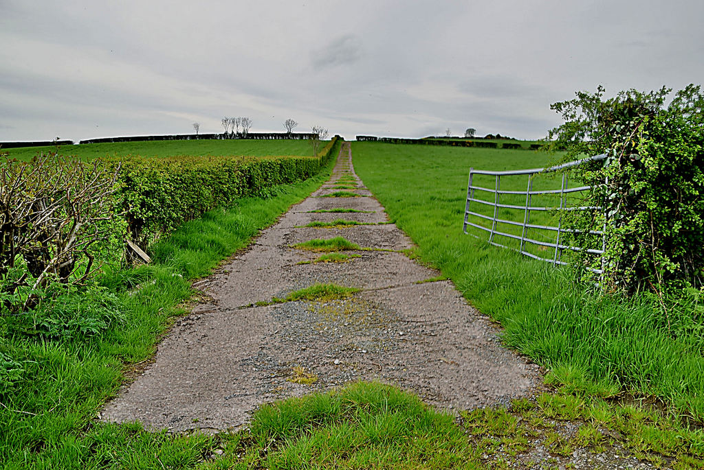 Concrete Lane Along A Field Meenagar Kenneth Allen Geograph Britain And Ireland