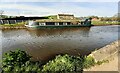 View of cottages over boat on Leeds & Liverpool Canal