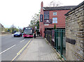 A bus on Huddersfield Road (A629), Halifax