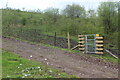 Gated footpath from track