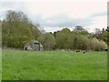 Corrugated metal building at Farnley Hall