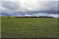 Heavy clouds over the fields