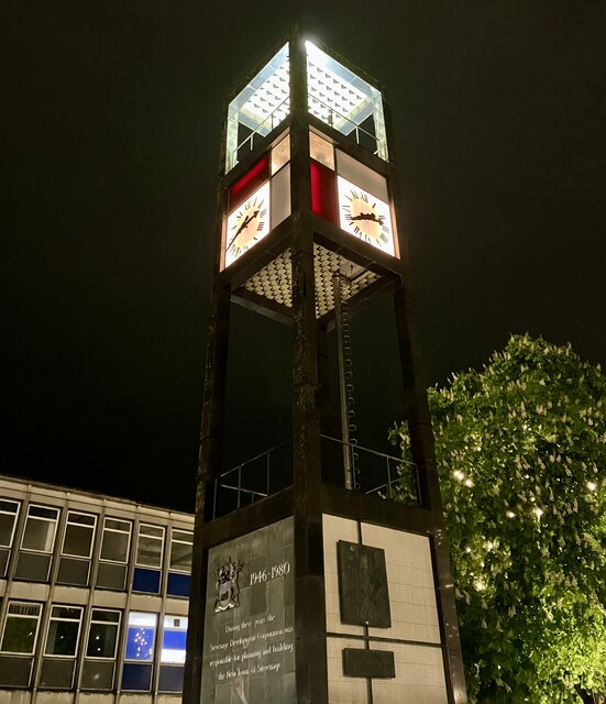 Stevenage Town Clock - Stevenage Town Centre