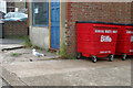 Bins and a Herring Gull, Seaford