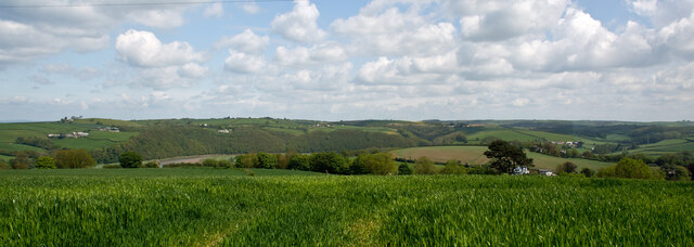 A view across the River Torridge valley in the general direction of Huntshaw
