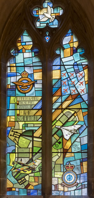 Stained glass window, St John's church, Scampton