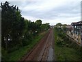 Railway line looking Northeast from Summer Lane