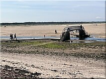 NT6678 : The Bridge to Nowhere at Belhaven Beach by Jennifer Petrie