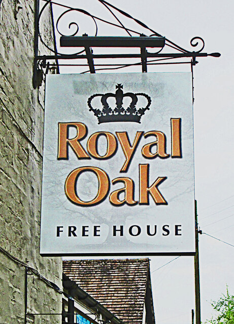 Royal Oak (2) - sign, Kinnersley, Worcs