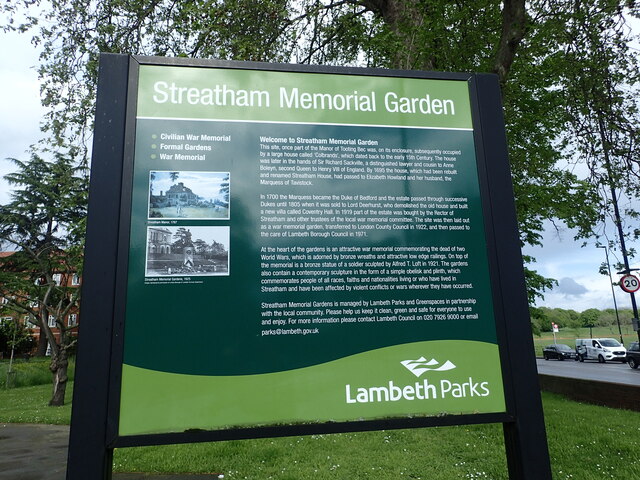 Information Board For Streatham Memorial... © Marathon :: Geograph ...