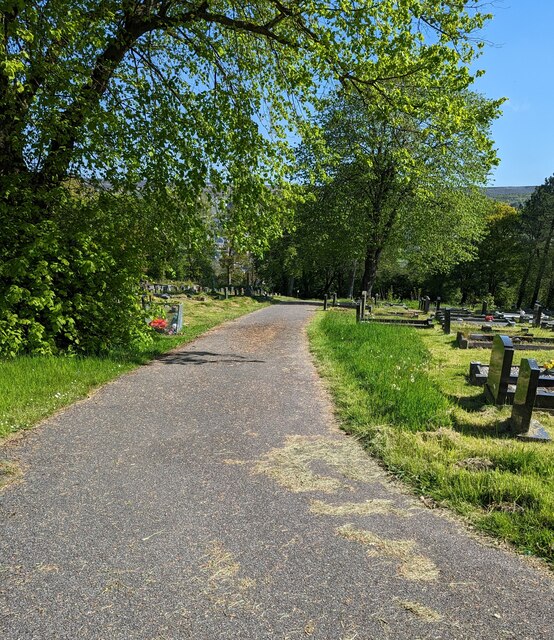 Road in Blaenavon Cemetery