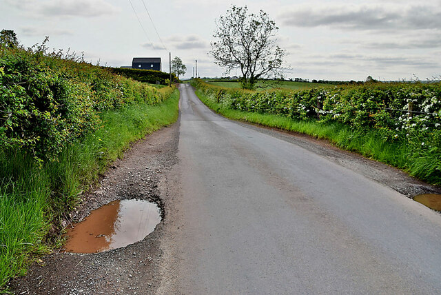 Pothole along Cavan Road