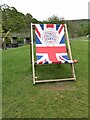 SE0755 : Giant deck chair beside the River Wharfe by Oliver Dixon