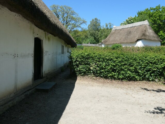 Thatched roofs and white walls, St Fagans Museum