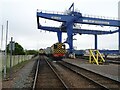 Railway with crane, Port of Felixstowe