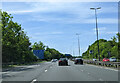 On the M4 heading west approaching the A48(M) junction