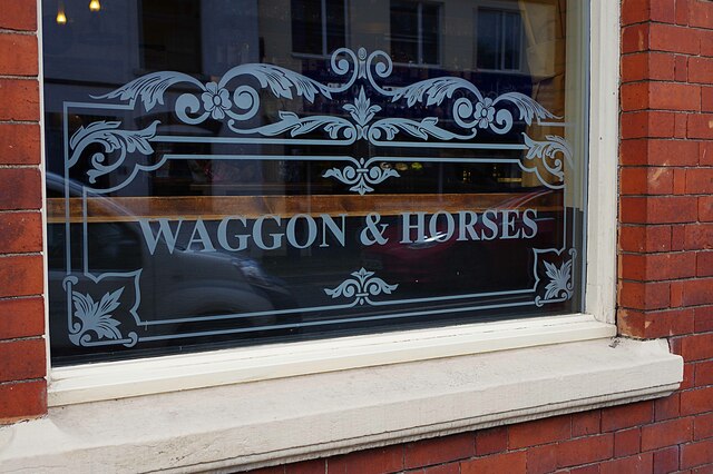 Waggon & Horses (3) - window, 21 Stourbridge Road, Halesowen