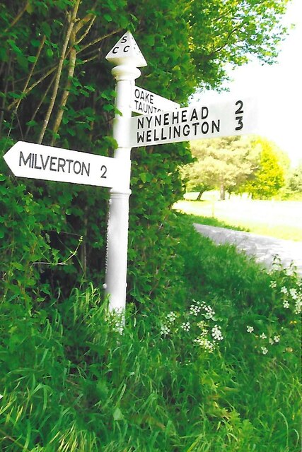 Direction Sign  Signpost near Oake village