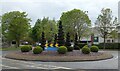 O0827 : Roundabout with trees by Gerald England