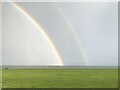 West Links, Arbroath, framed by a double rainbow