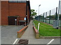 Path beside tennis courts, Framlingham College