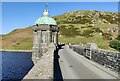SN8968 : Road and tower on Craig Goch Dam by Mat Fascione