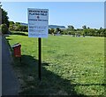 Notice at the northern entrance to Meadow Road Playing Field, Stonehouse