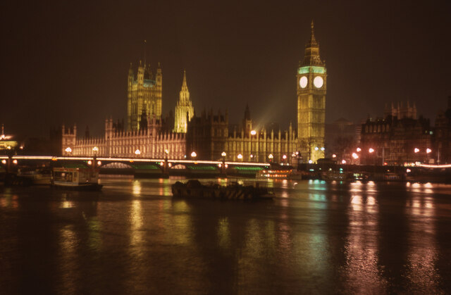 River Thames and Westminster at night