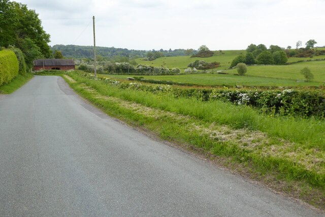 Country road approaching Salt