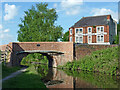 SO8277 : Canal bridge and printing works near Kidderminster, Worcestershire by Roger  D Kidd
