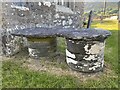 Curious stone bench