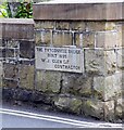 G9278 : Tyrconnell Bridge: Original foundation stone by Gerald England