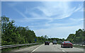 On the A4232 heading south under cirrus clouds