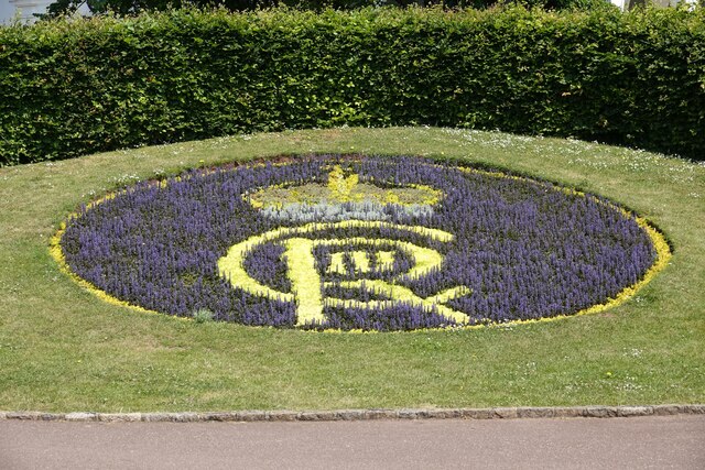 King Charles the 3rd monogram in flowers Abbey Park Torquay