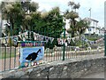 Yarn bombing celebrating Dawlish