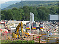 Construction of the new Metro depot at Taffs Well