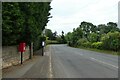 Letterbox and bus stop on Sutton Road