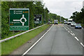 Chirk Bypass approaching Halton Roundabout (Cylchfan Halton)