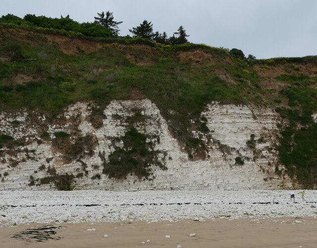 A cliff at Danes Dyke Beach, Flamborough © habiloid :: Geograph Britain ...