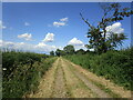 Farm track and footpath to Castle Lane, Boothby Graffoe