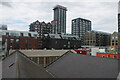 View of Agar House, Douglass Tower and Dulke House from the lighthouse