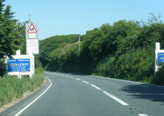 A487 At Aberaeron Boundary © Colin Pyle Cc By Sa20 Geograph