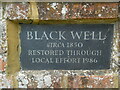 Inscription at Black Well, Lane End