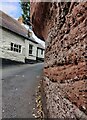 Sandstone outcrop at the Wolverley Cottages