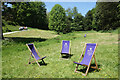 National Trust Deck Chairs, Ightham Mote