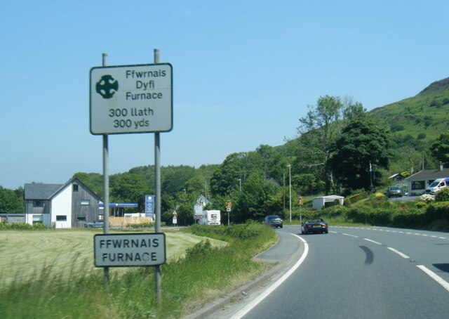 A487 At Furnace Village Boundary © Colin Pyle Geograph Britain And